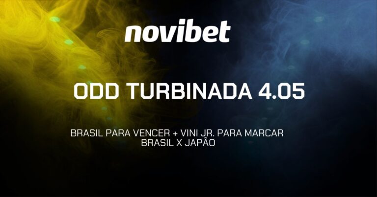 Odd 4.05 na vitória do Brasil + Vini Jr marcar contra o Japão hoje