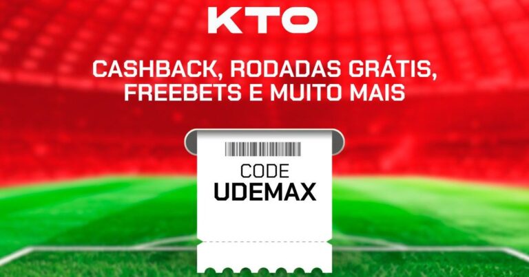 Código de indicação KTO é UDEMAX em Julho de 2026